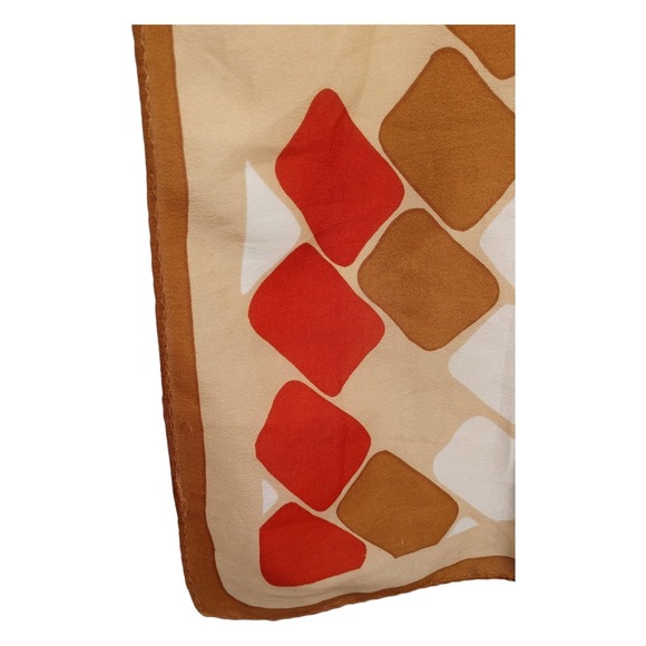 Giancarlo Paoli Scarf Terra Cotta Rust Cream - Picture 7 of 8